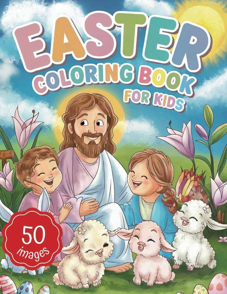 Easter Coloring Book For Kids: 50 Bold and Easy Christian Coloring Images - Discover the True Mea... | Amazon (US)