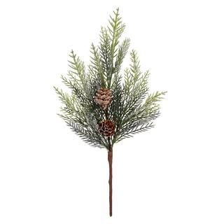Frosted Pine Needle Pick with Pinecones by Ashland® | Michaels Stores