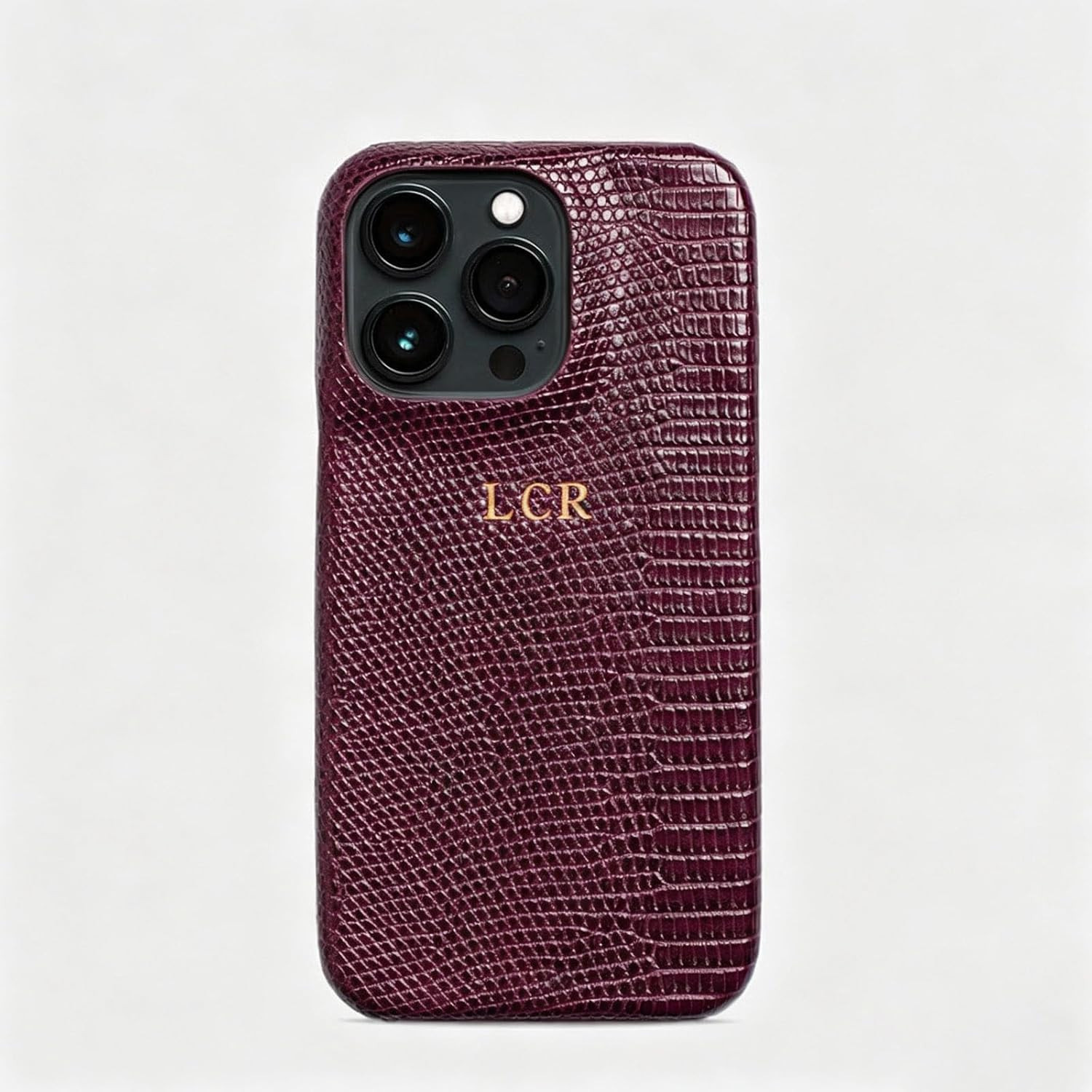 Personalise Gold Silver Initial Letters Leather Case for iPhone 14 15 16 17 Pro max 13 17 Pro Xs Max 12 11 XR 14 15 16 Plus 17air Luxury Lizard Skin Texture PU Cover (Burgundy) | Amazon (US)