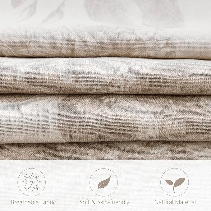 Foindtower Set of 2 Linen Floral Vintage Throw Pillow Covers Neutral Accent Decorative Cushion Co... | Amazon (US)