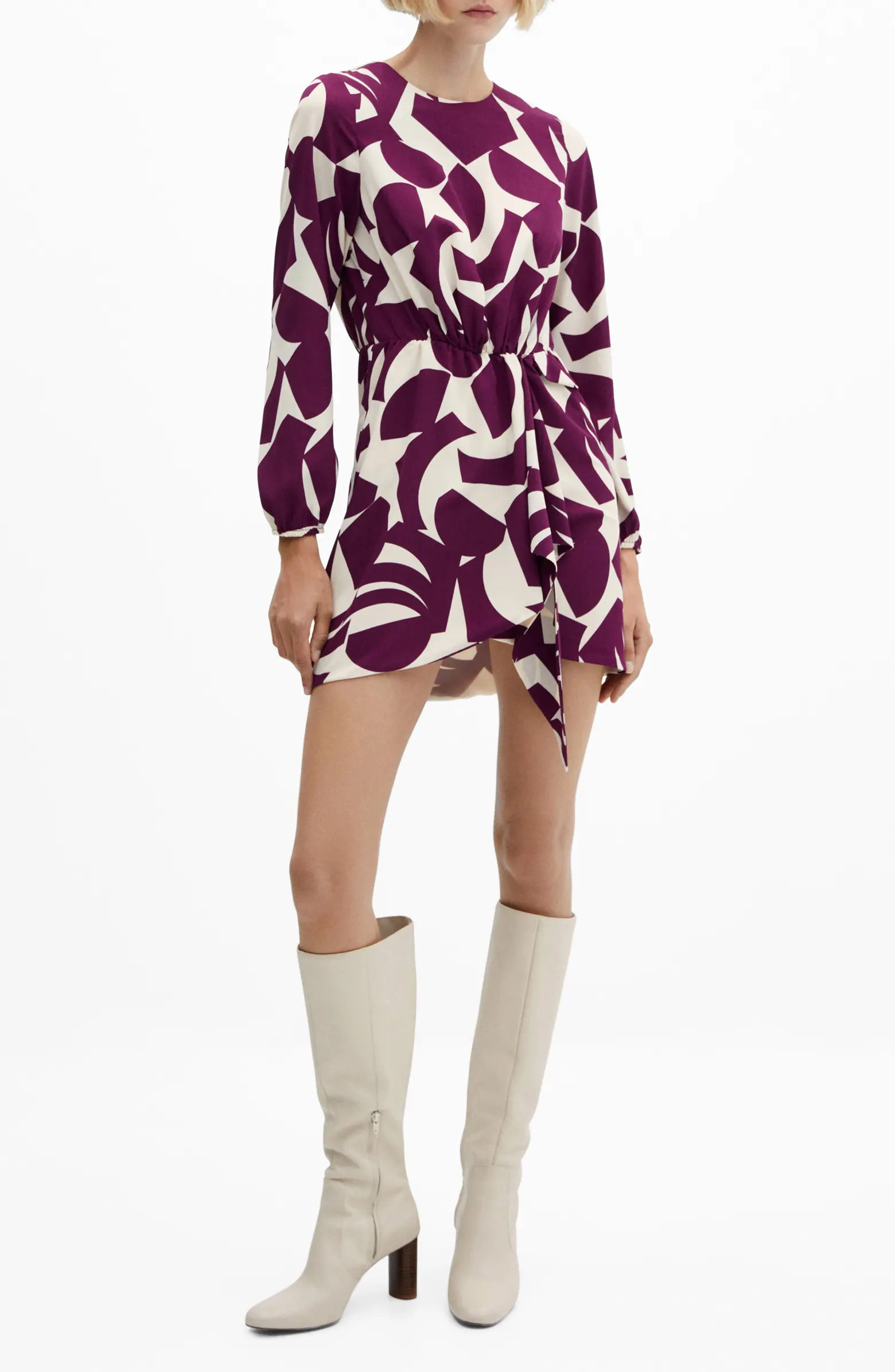 Murcia Print Long Sleeve Minidress | Nordstrom