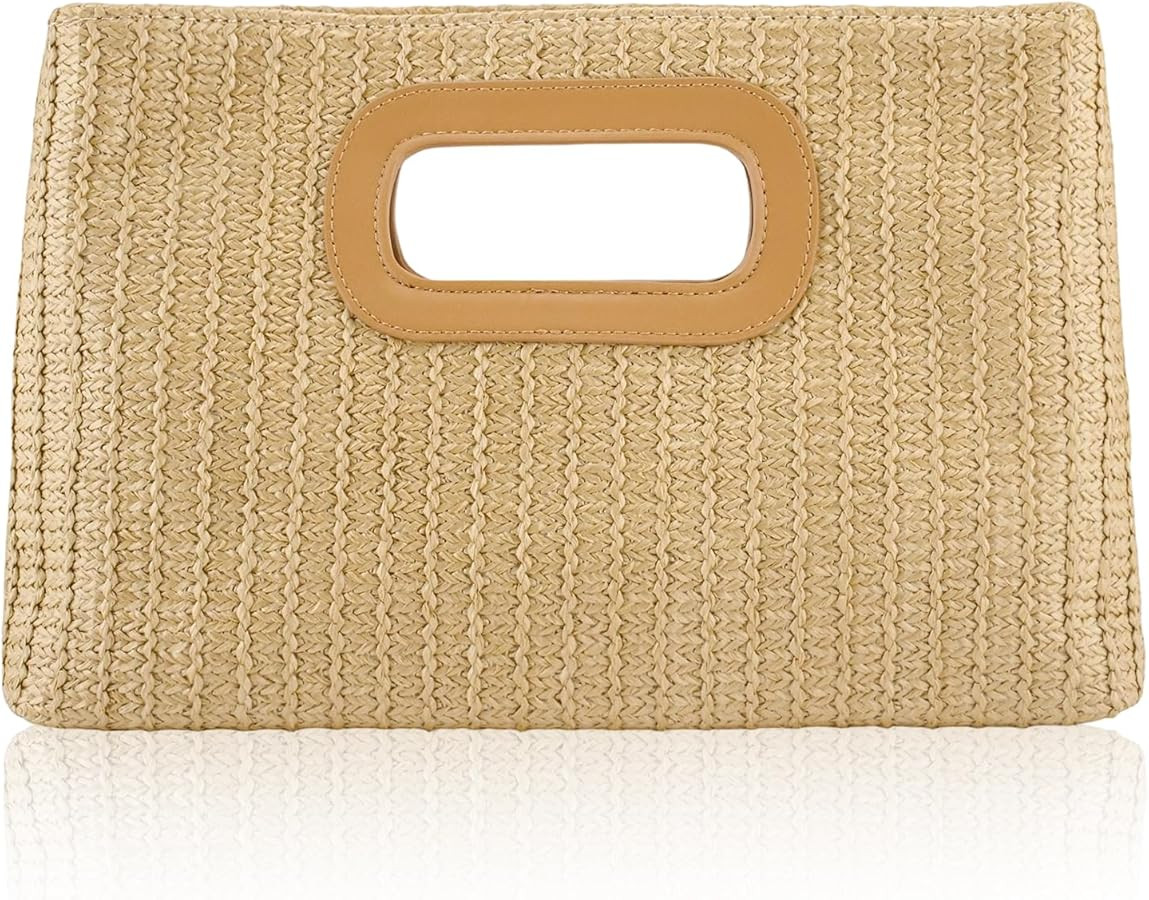 Gets Woven Straw Purse Top Handle Clutches Handbag for Womens Evening Handbags Boho Rattan Crossb... | Amazon (US)