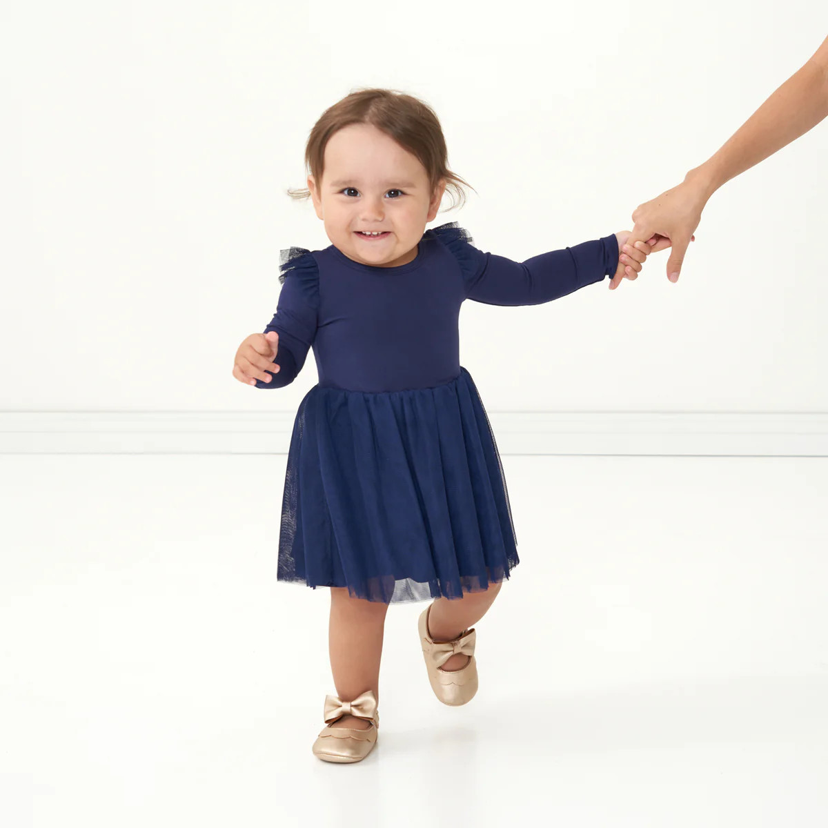 Classic Navy Flutter Tutu Dress with Bloomer | Little Sleepies