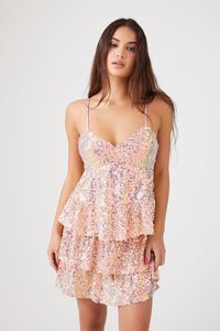 Sequin Tiered Babydoll Dress | Forever 21 (US)