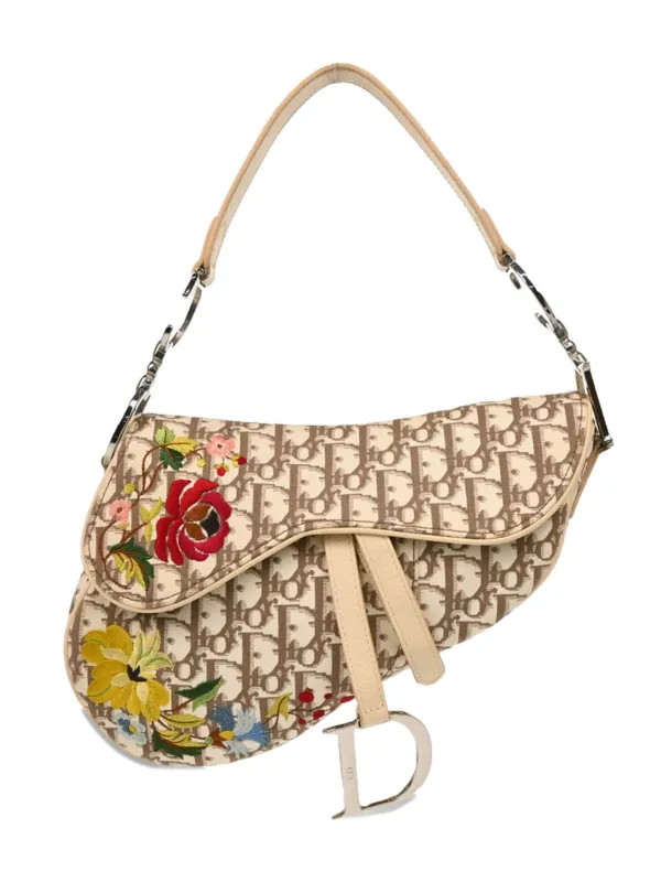 Christian Dior Pre-Owned 2004 Saddle Handbag | Neutrals | FARFETCH | Farfetch Global