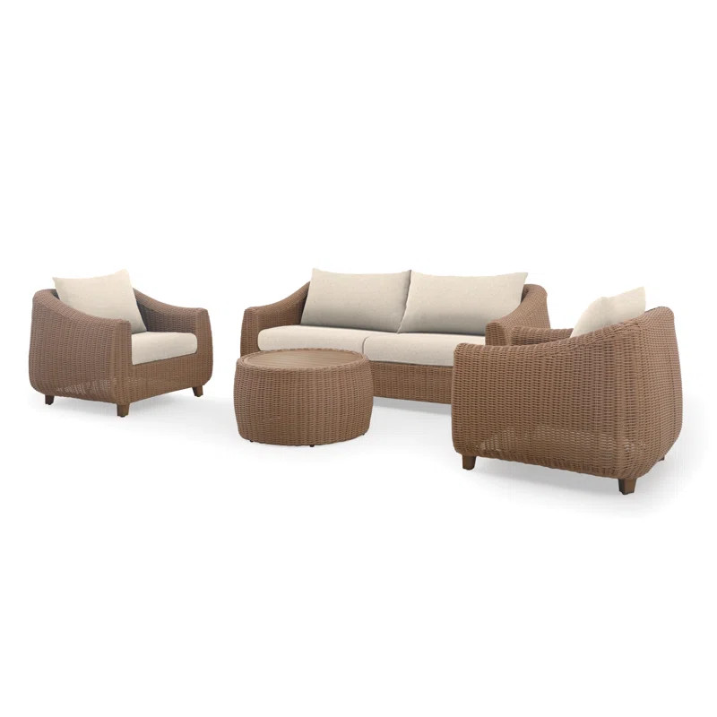 Luminis 4-Piece Outdoor Patio Seating Set -  Olefin Linen | Wayfair North America