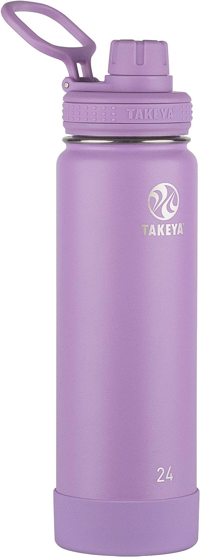 Takeya Actives Insulated Stainless Steel Water Bottle with Spout Lid, 24 Ounce, Lilac | Amazon (US)