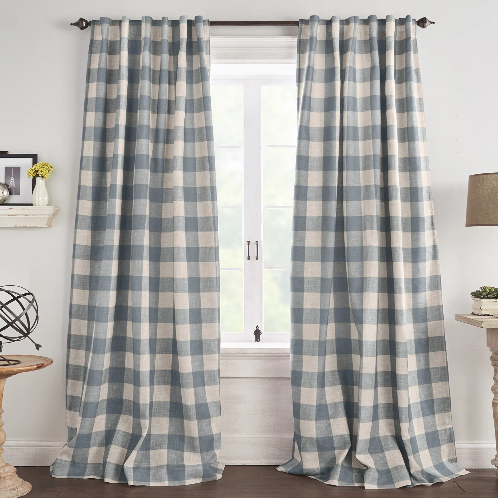 Gracie Oaks Eudell Plaid Room Darkening Thermal Single Curtain Panel | Wayfair | Wayfair North America