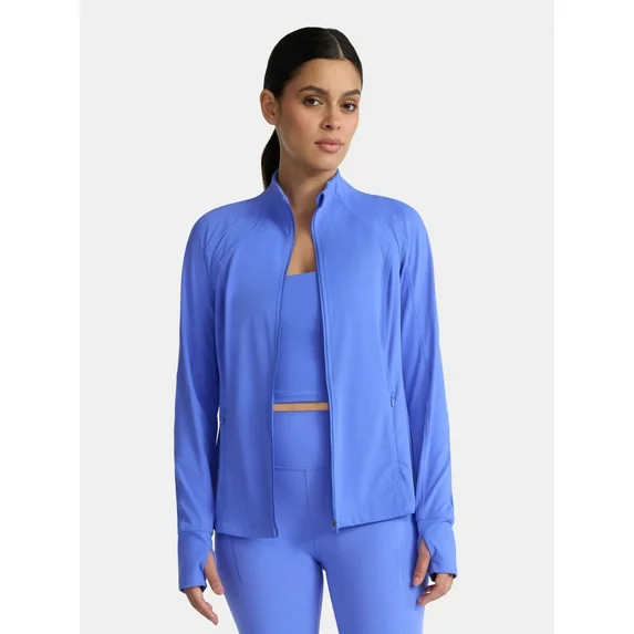 Avia Women's and Women's Plus SoftSculpt Zip Up Active Jacket, Sizes XS-4X | Walmart (US)