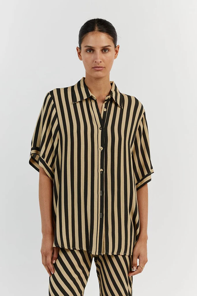 CLEMENCE WHEAT STRIPE SHIRT | DISSH