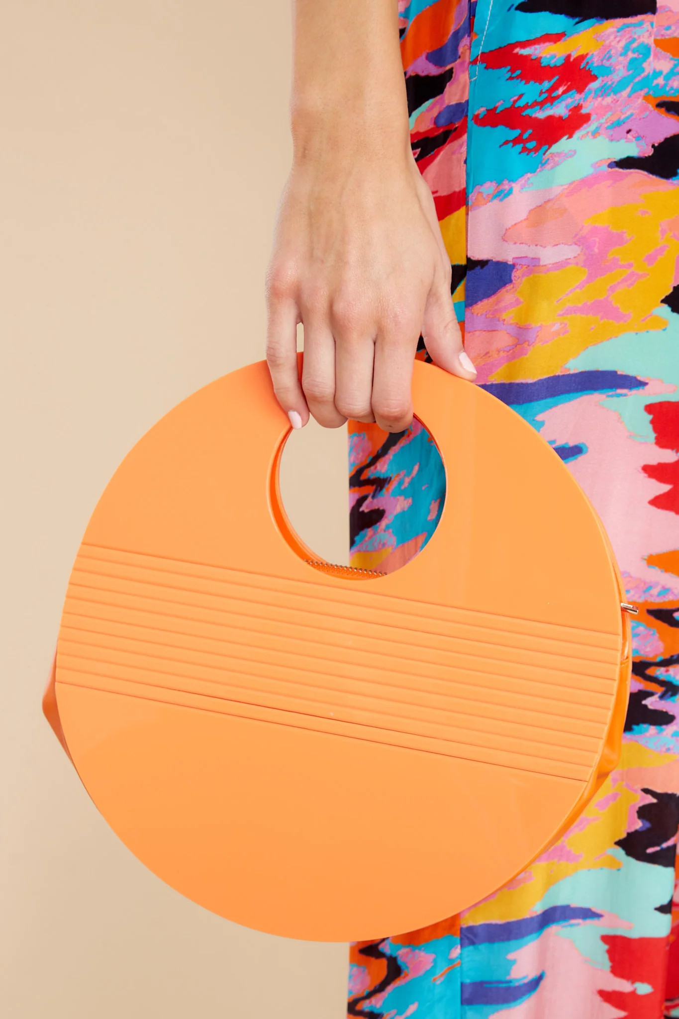 Set For The Shoreline Coral Orange Bag | Red Dress 