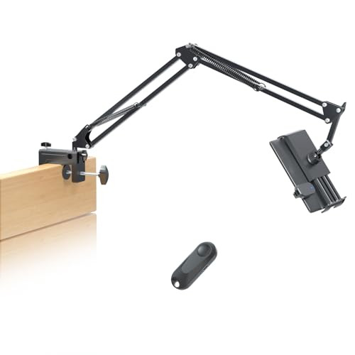 Locthal Tablet Holder for Kindle Reading in Bed with Remote Page Turner, Easy Adjust Hands Free Lazy Arm Mount for Kindle Accessories, Gifts for Readers | Amazon (US)