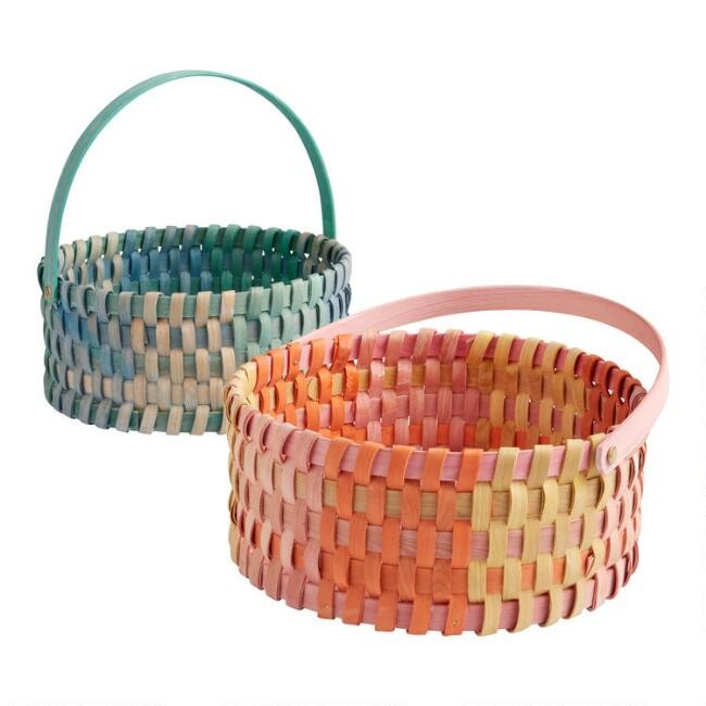Large Ombre Woven Easter Basket | World Market