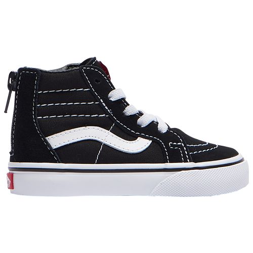 Boys Vans Vans SK8-Hi Zip - Boys' Toddler Skate Shoe Black/True White Size 05.0 | Kids Foot Locker (US)