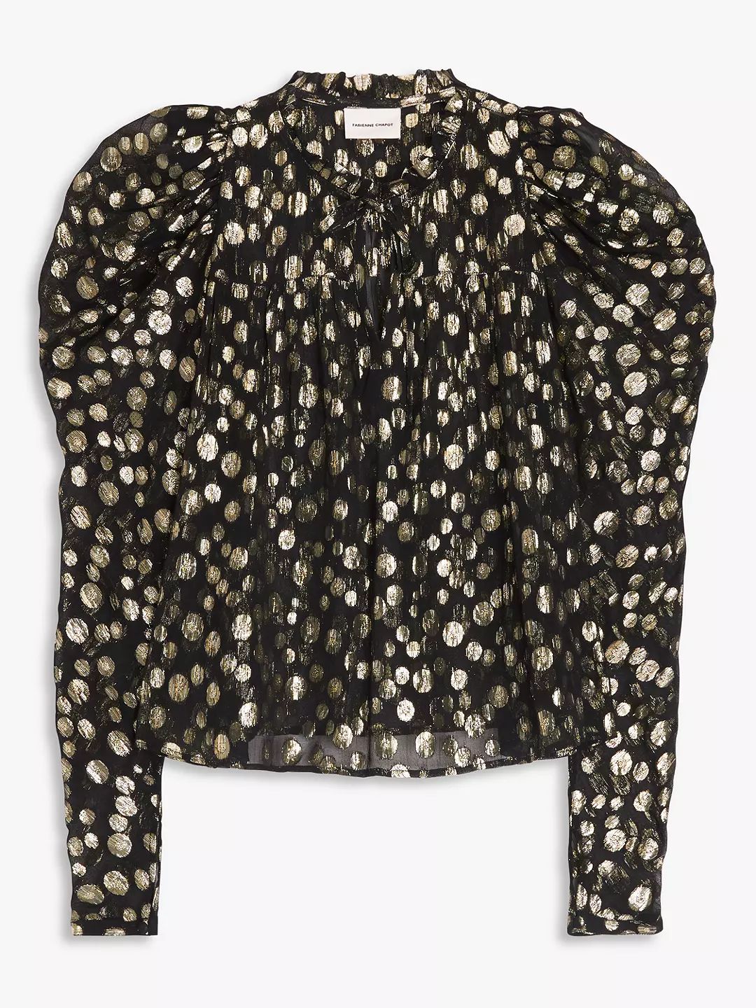 Fabienne Chapot Didi Spot Print Top, Black/Gold | John Lewis (UK)