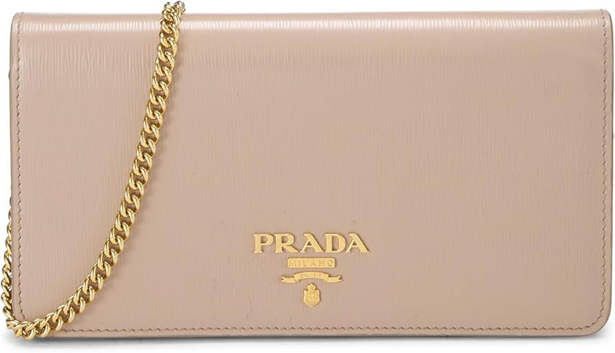 Amazon.com: Prada, Pre-Loved Pink Vitello Move Wallet on Chain (WOC), Pink : Luxury Stores | Amazon (US)