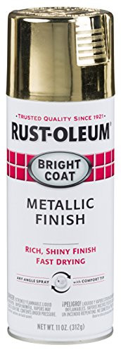 Rust-Oleum 7710830 Stops Rust Bright Coat Metallic Spray Paint, 11 Ounce (Pack of 1) , Gold | Amazon (US)