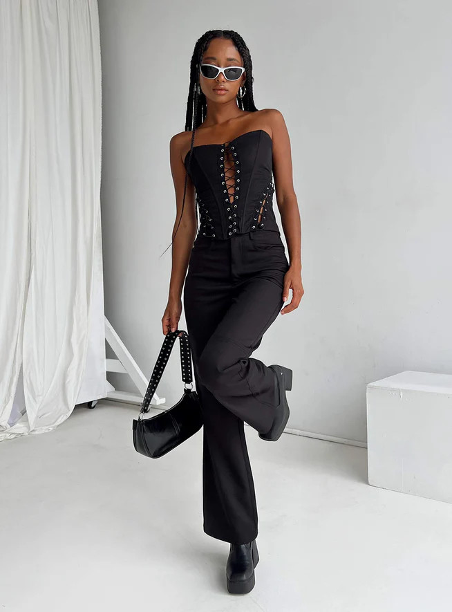 Lulu Pants Black | Princess Polly US