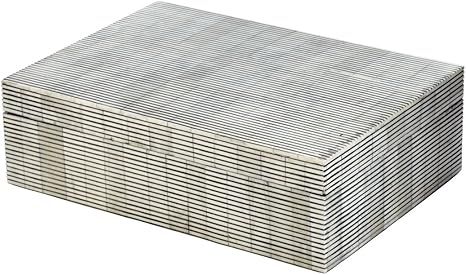 ELK Pin Stripe Bone Large Box, Grey | Amazon (US)