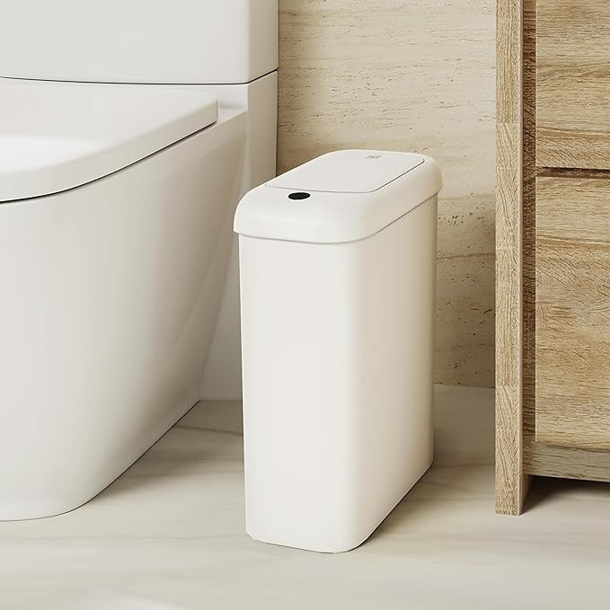 EKO Automatic Bathroom Trash Can with Lid, 2.6 Gallon Slim Touchless Garbage Can, Waterproof Moti... | Amazon (US)
