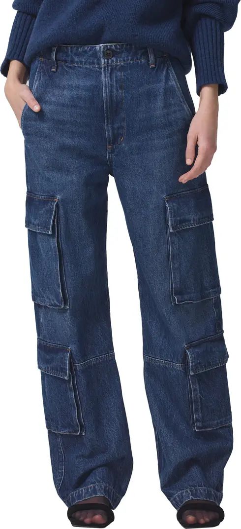 Delena High Waist Wide Leg Cargo Jeans | Nordstrom