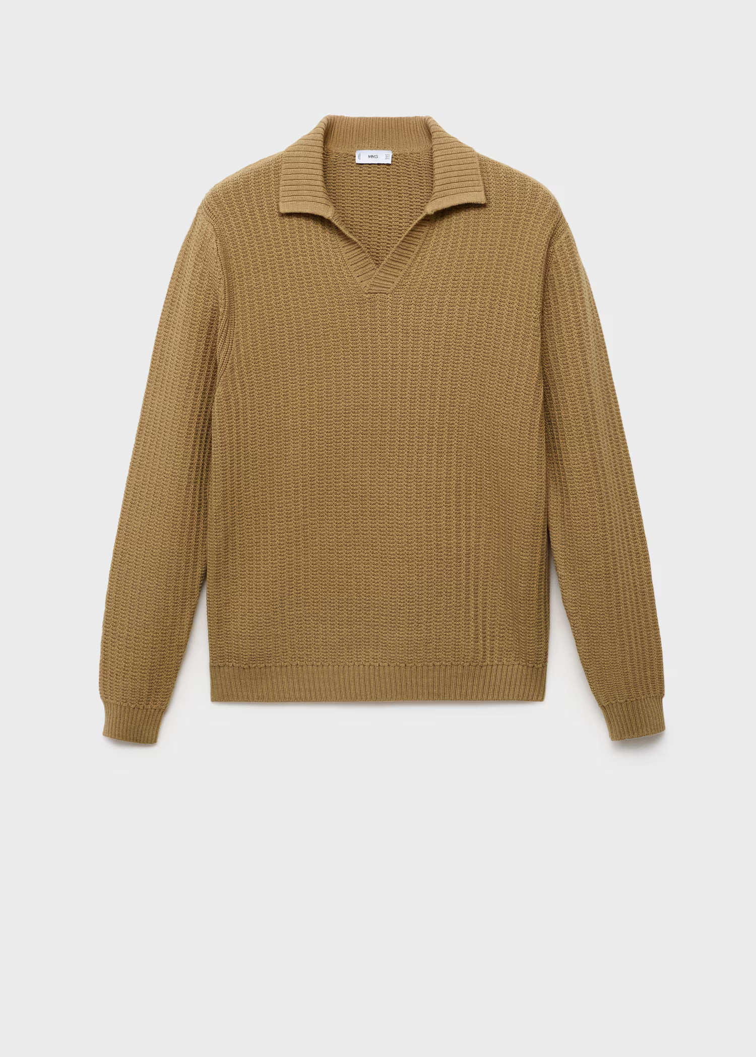 Knitted structured polo sweater - Men | MANGO USA | Mango (US/MX/AU)