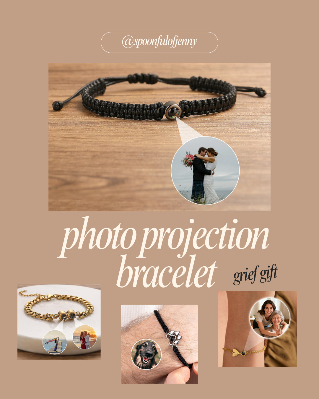 I got this photo projection bracelet for my husband after his grandfather passed. The bead in the center has a photo of him and his grandfather, so he can have him with him wherever he goes. This is the perfect gift for someone who is grieving or who has just lost an animal or a loved one. 

 #LTKGiftGuide #LTKHoliday #LTKFindsUnder100