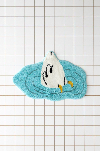 Cheeky Goose Shape Tufted Bath Mat | Urban Outfitters (US and RoW)