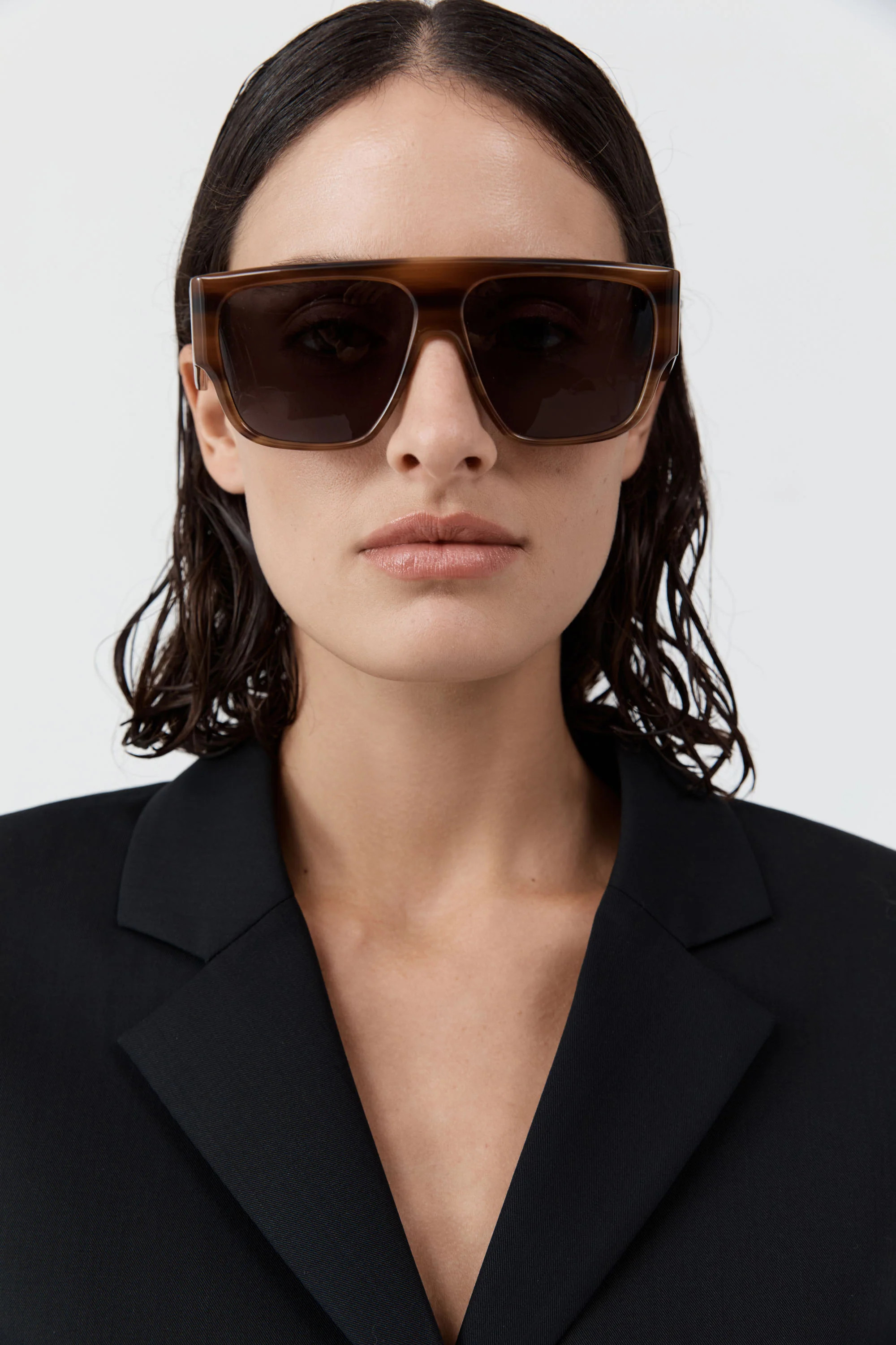 Linea Oversized Sunglasses - Tortoiseshell/Grey | St. Agni (US, UK, EU)