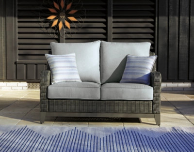 Elite Park Outdoor Loveseat with Cushion | Ashley | Ashley