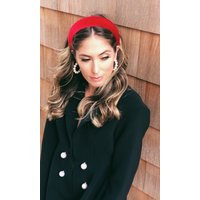 Red Velvet Padded Headband Crown, Races Headpiece, Matador Headband, Blair Waldorf | Etsy (US)