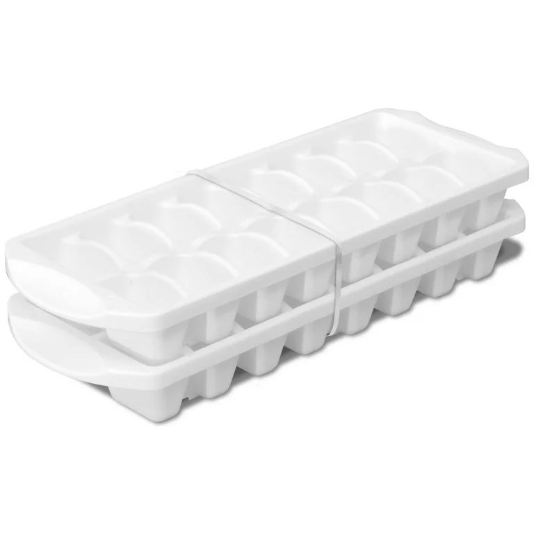 Sterilite Set of Two Stacking Ice Cube Trays Plastic, White | Walmart (US)