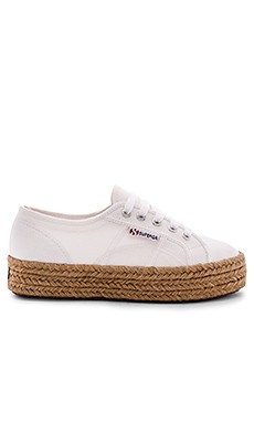 Superga Platform Espadrille in White from Revolve.com | Revolve Clothing (Global)