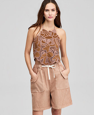And Now This Women's Faux Suede Halter Top, Macy's Exclusive - Macy's | Macy's
