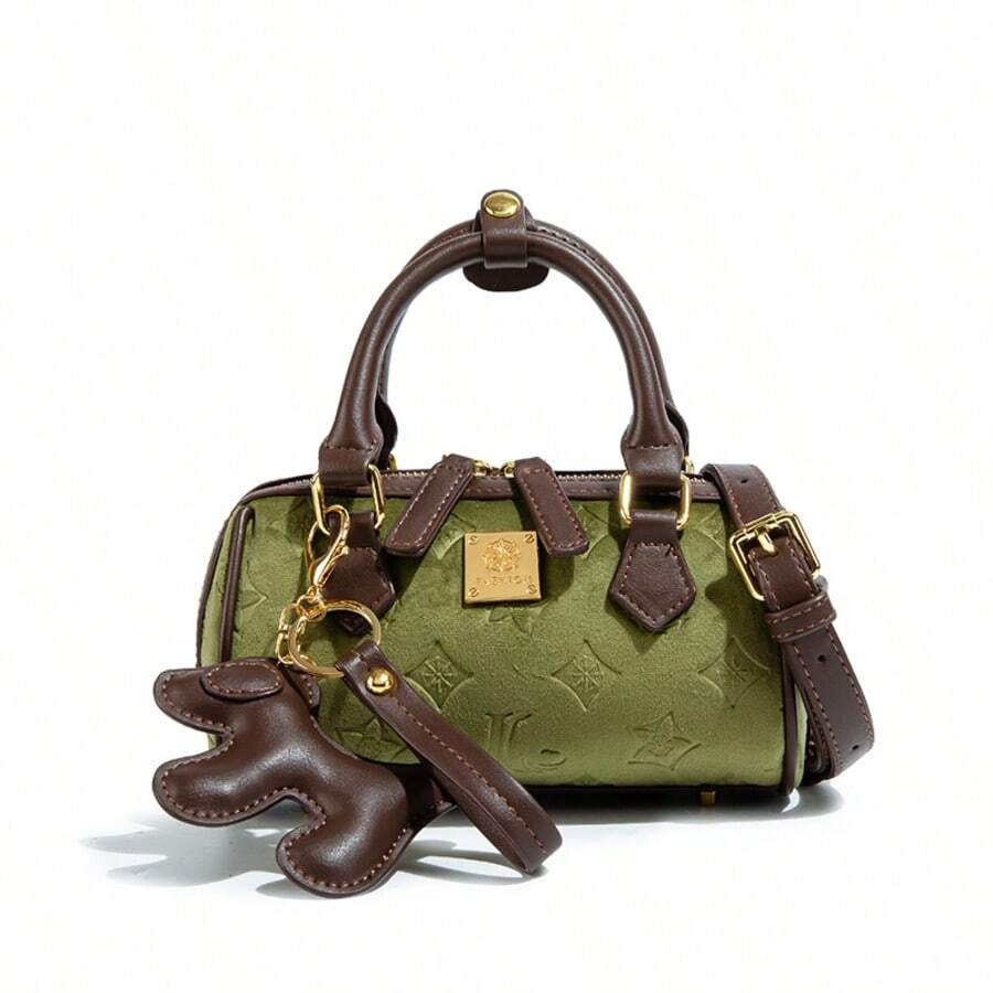 Dopamine Girl Color Series New Chinese Style Embroidery Boston Bag For Women, Pillow Shaped Shoul... | SHEIN