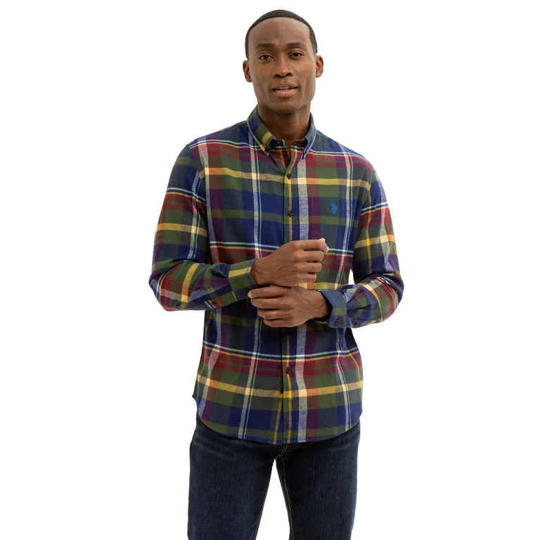 U.S. Polo Assn. Men's Long Sleeve Buttondown Shirt | Walmart (US)
