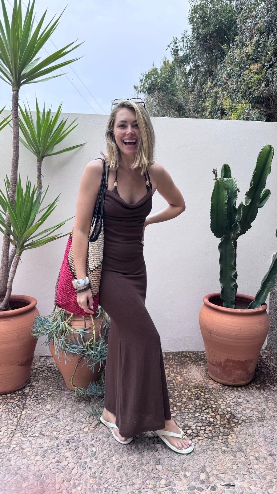 Summer holiday energy in one look 🌞🤎

I’m loving this layered beach-to-bar vibe — a brown beaded bikini styled under a floaty brown maxi dress with delicate beaded straps. Effortless, sun-soaked and just the right amount of glam for holiday evenings or poolside lunches.

Finished with a woven beach bag for that relaxed, throw-everything-in feel and white flip-flops with gold detailing from the Summer collection at Marks & Spencer — simple but elevated, and perfect for warm-weather wandering.

Everything about this outfit feels easy, warm and put-together without trying too hard. Tap to shop the pieces 🤍

#LTKsummer #LTKuk #LTKtravel