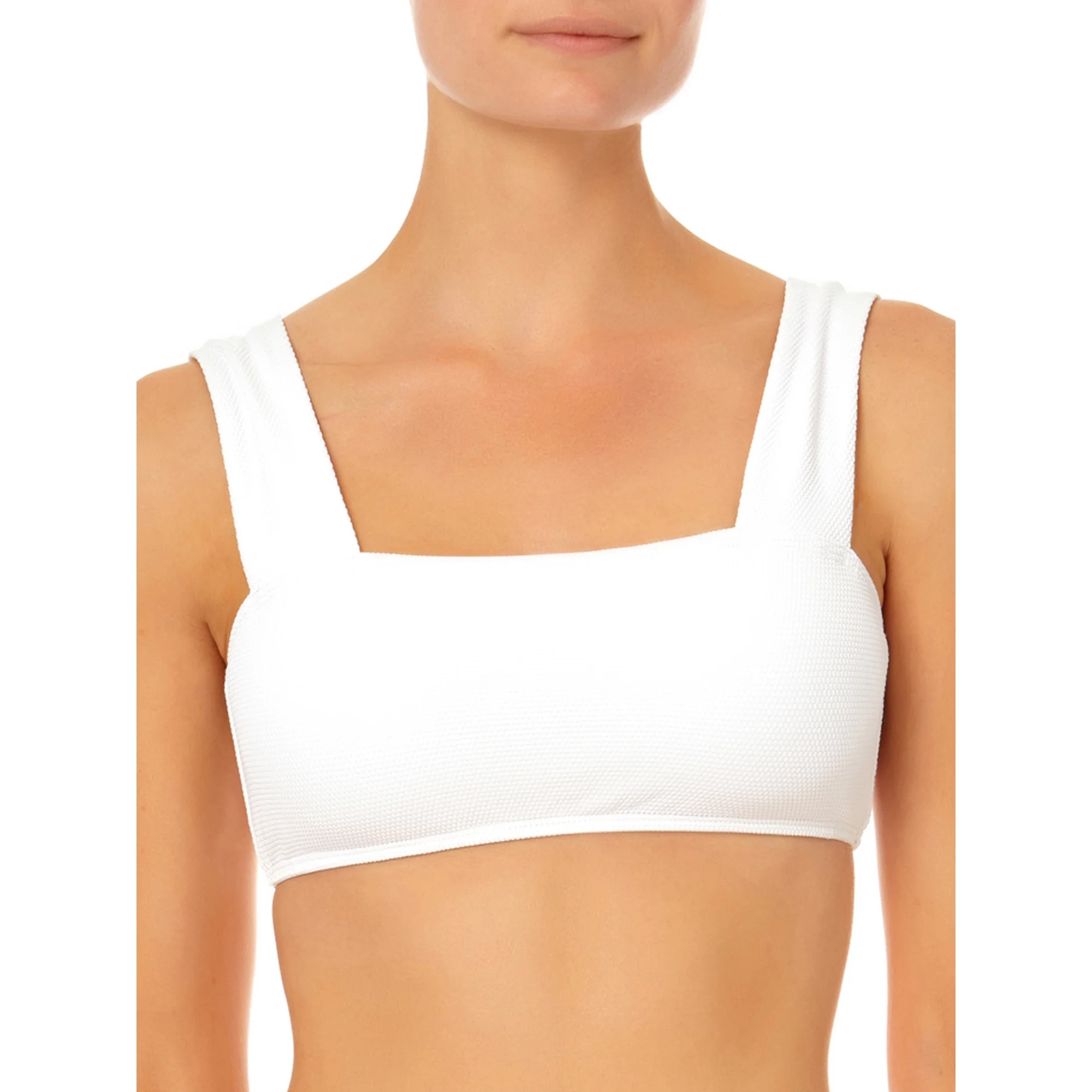 No Boundaries Juniors’ Square Neck Bralette Bikini Swim Top | Walmart (US)