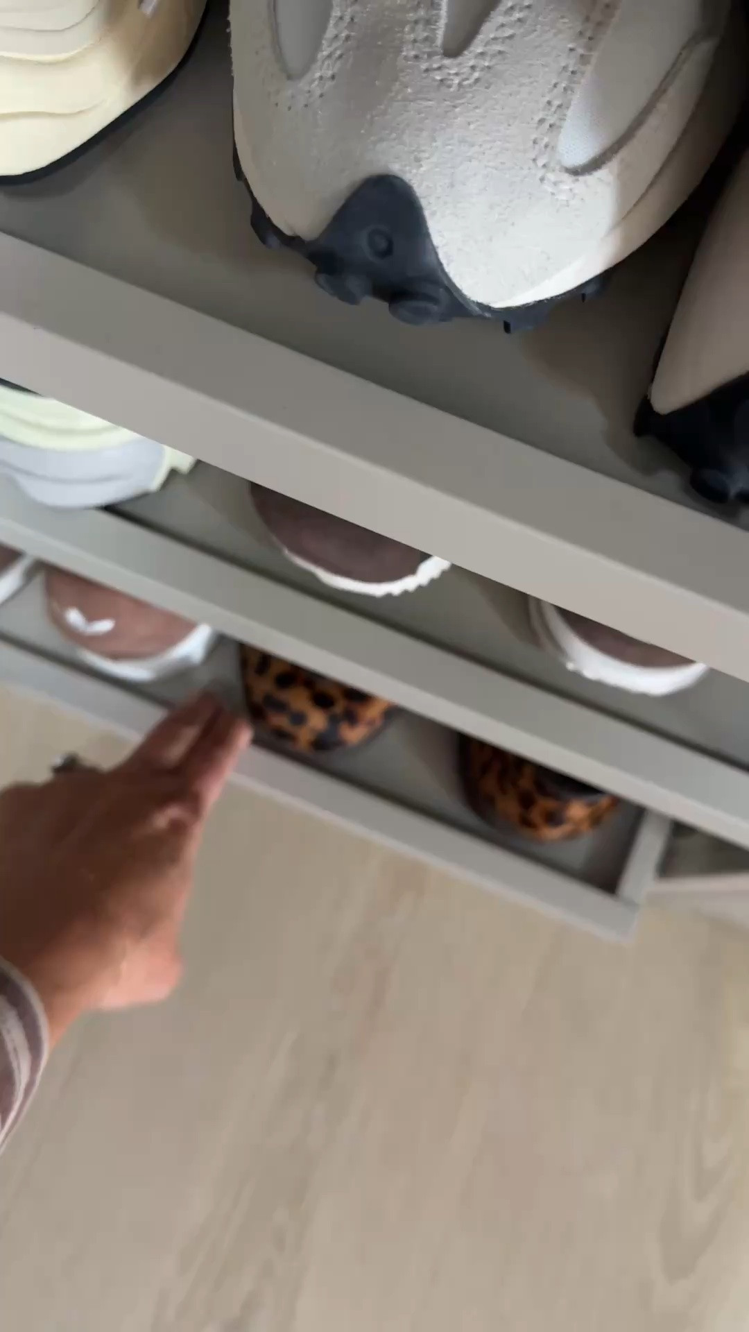 IKEA pax closet system - you’d have to do a 3D mock up online to see what fits your closet but this is what I’ve used specifically for my shoe shelves