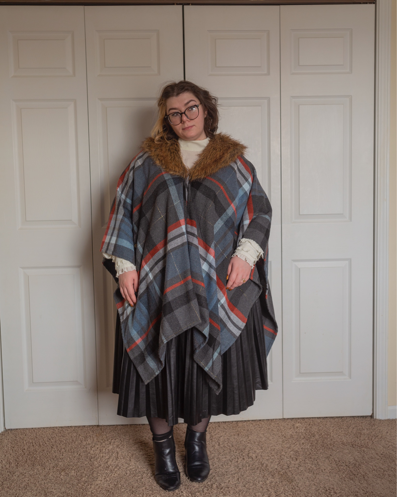 Plus size Christmas plaid cape
Poncho faux fur outfit 

#LTKHoliday #LTKSeasonal #LTKplussize