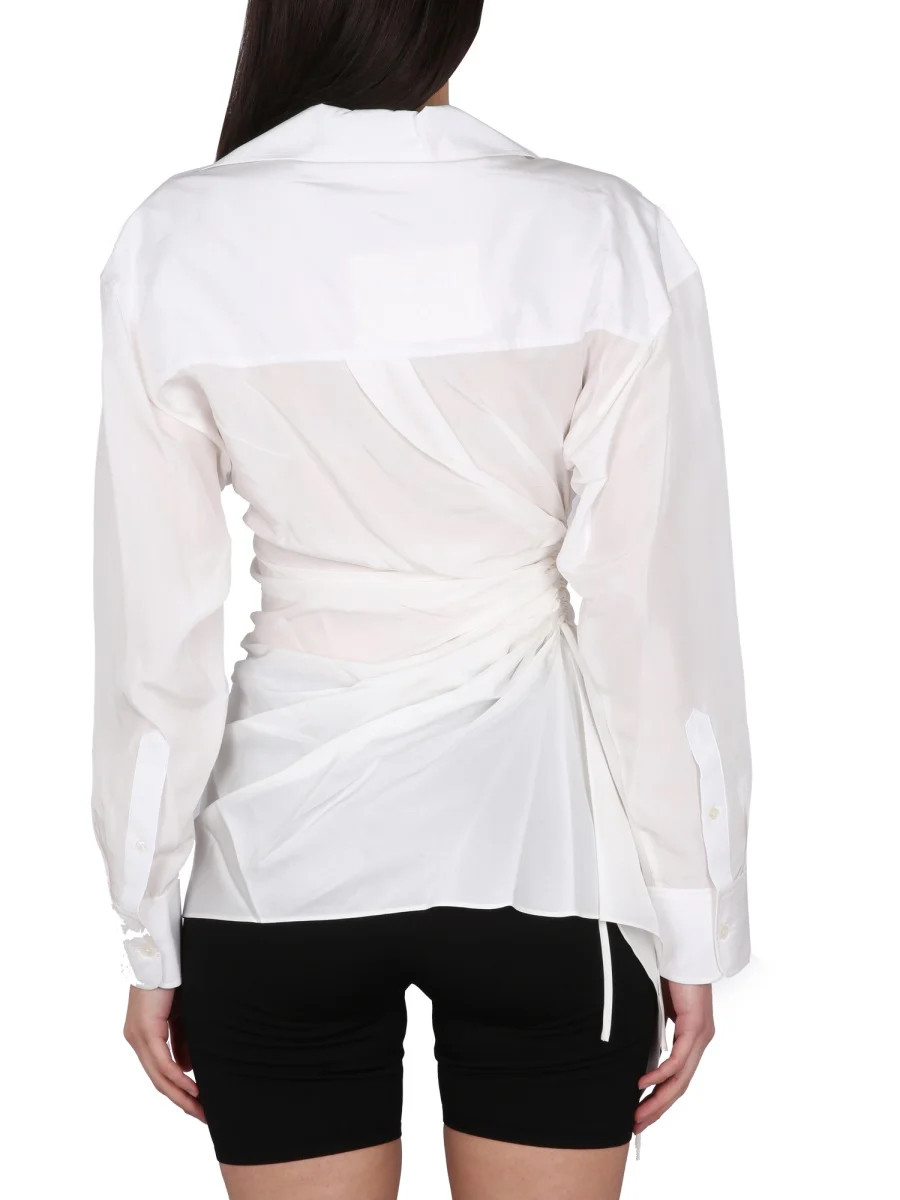 Alexander Wang Draped Neck Shirt | Cettire Global