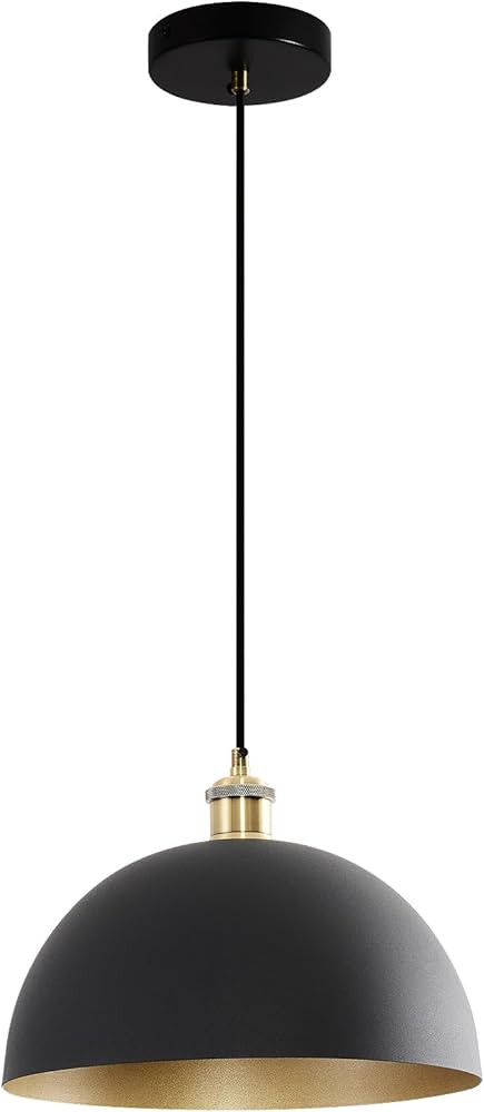 Vintage Black and Gold Pendant Light Fixture 11.81‘’ Rustic Farmhouse Pendant Lighting Fixtur... | Amazon (US)