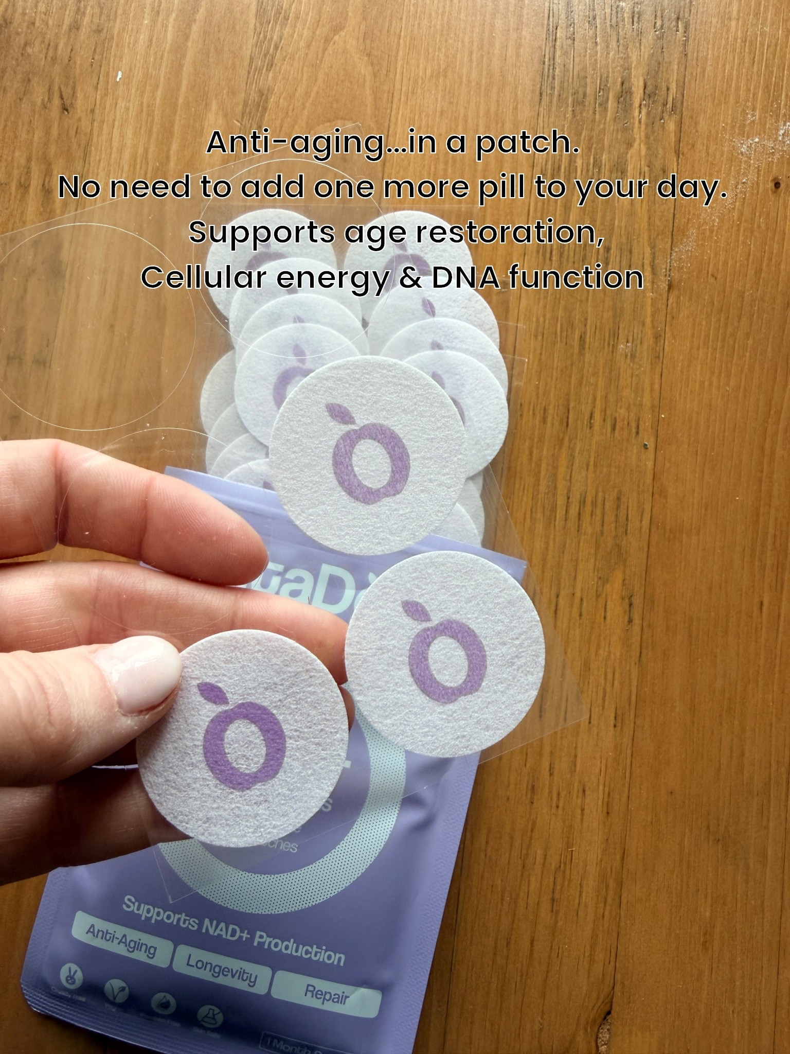 Give me all the anti-aging products you can. I love these NAD patches because I already take enough supplements on the regular. Just one patach a day - helps support age restoration, cellular energy, and DNA function. So helpful as we get into our older years.  

 #LTKdayinmylife #LTKselfcare #LTKOver40