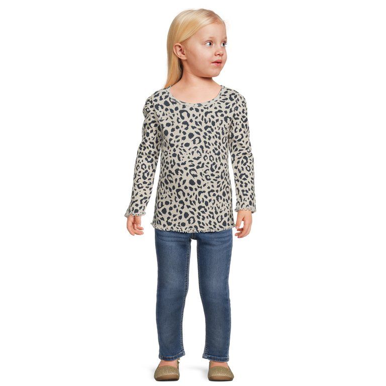 Garanimals Toddler Girl Ribbed Long Sleeve Top, Sizes 12M-5T - Walmart.com | Walmart (US)