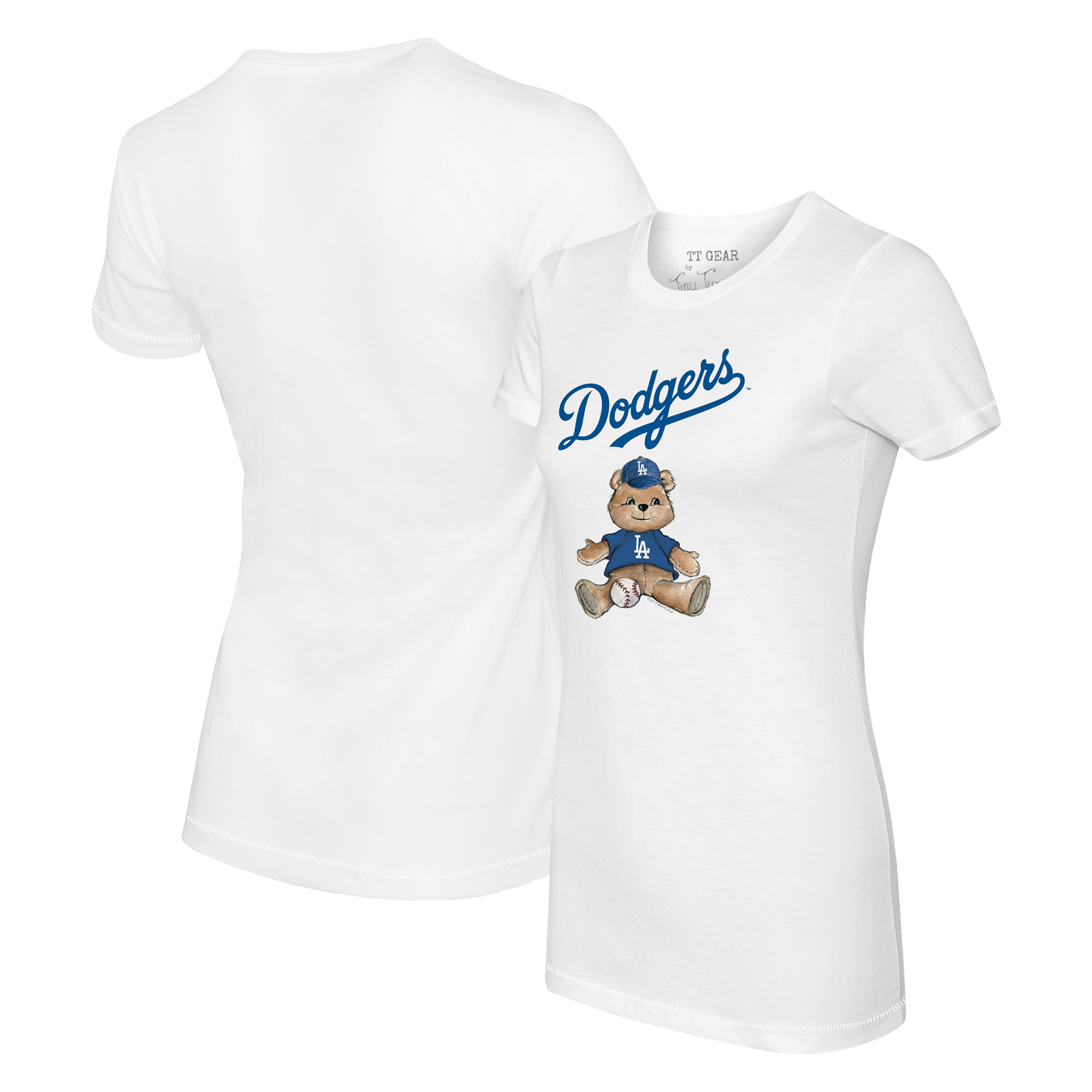 Women's Tiny Turnip White Los Angeles Dodgers Teddy Boy T-Shirt | Fanatics