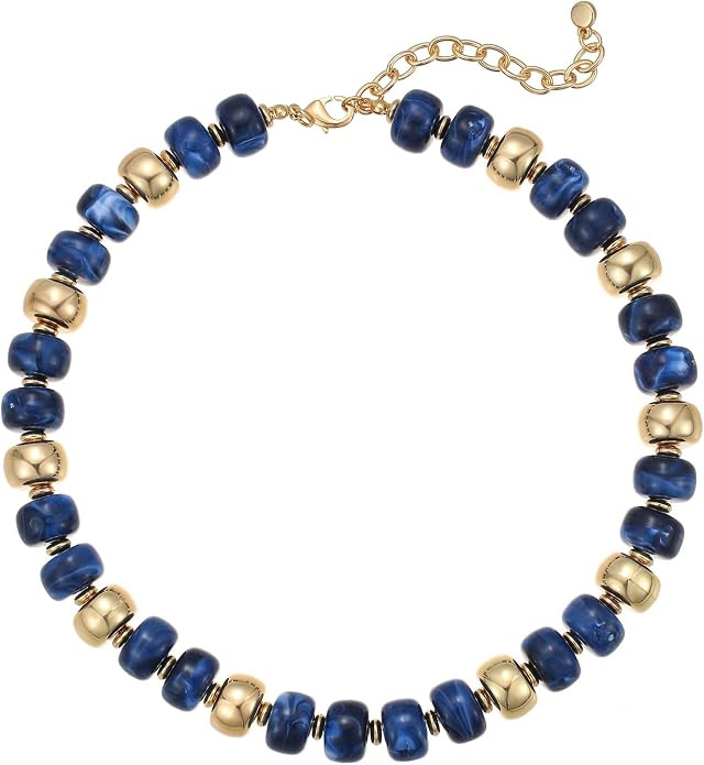 Resin Chunky Colorful Beaded Necklace | Adjustable Boho Statement Necklace,Summer Beach Party Jew... | Amazon (US)