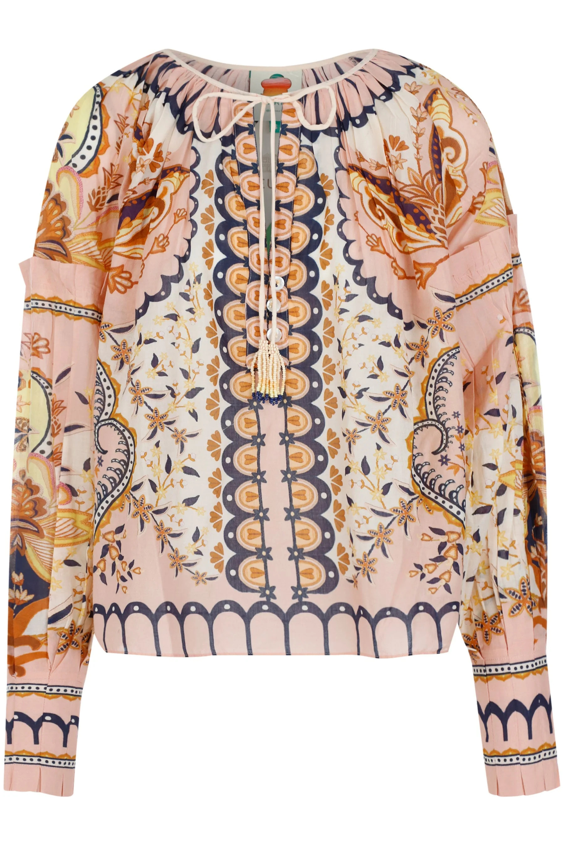 Farm Rio Women's Jaipur Beige Blouse | Shop Simon