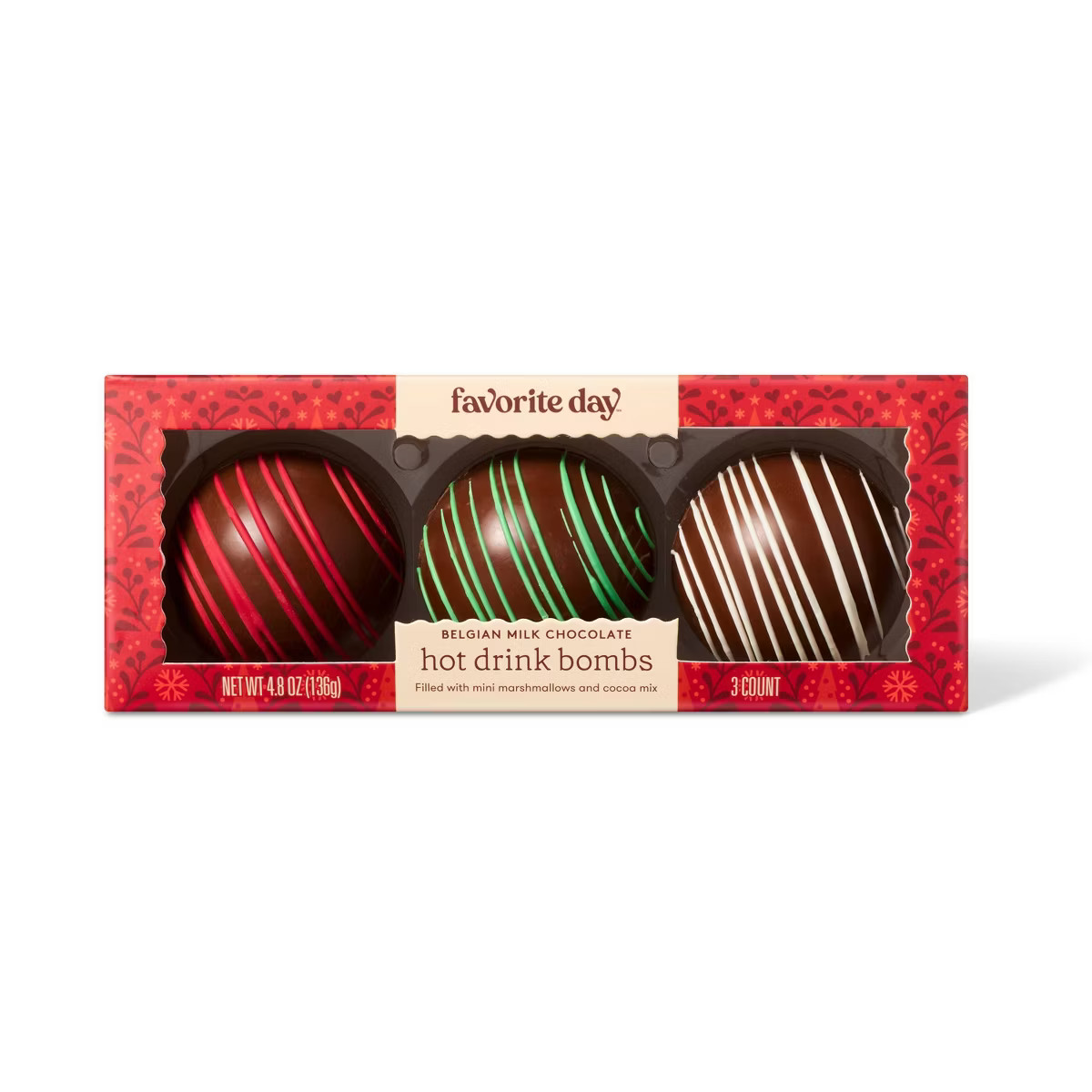 Christmas Hot Chocolate Drink Bombs - 4.8oz/3ct - Favorite Day™ | Target