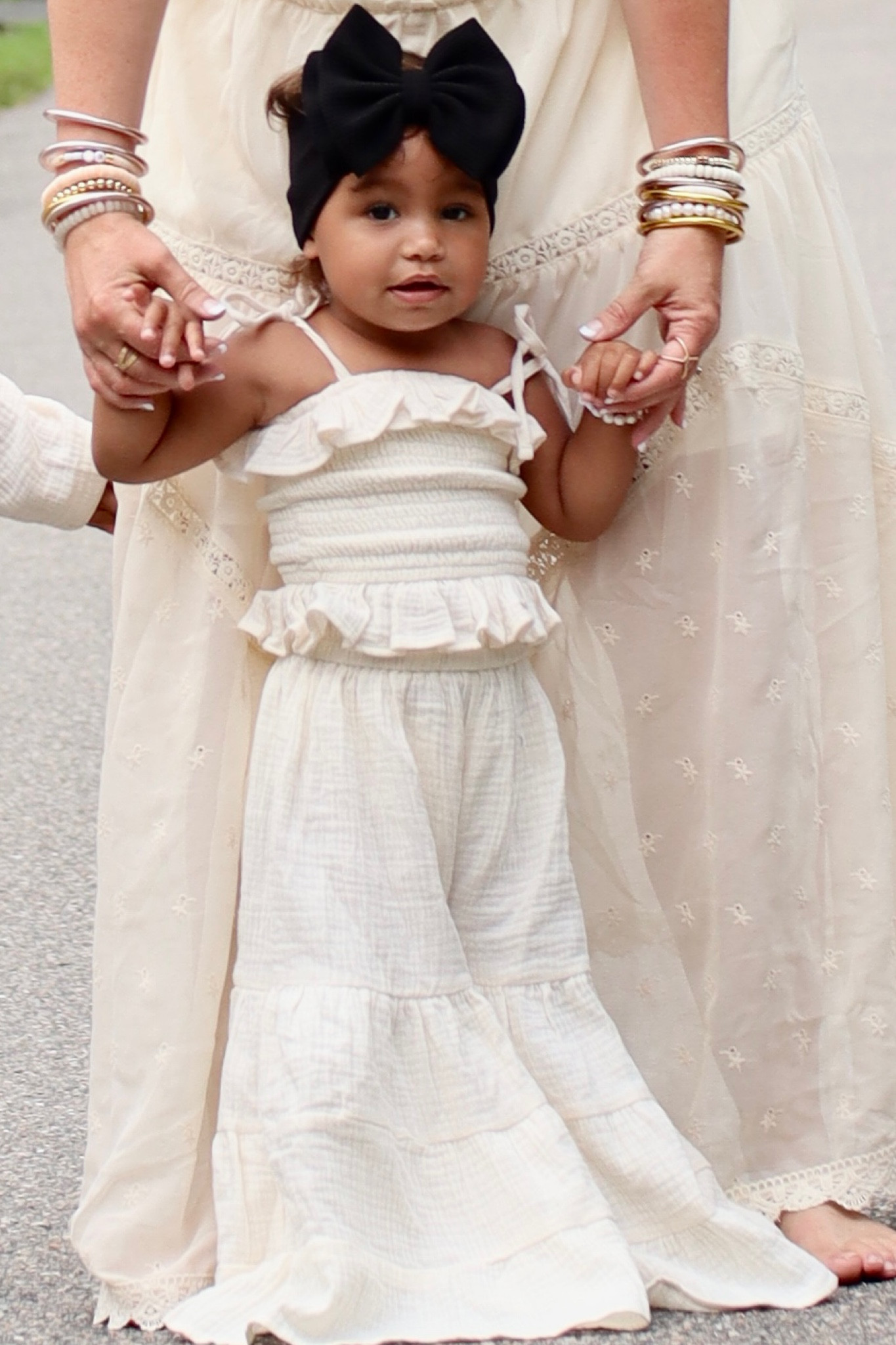 blue dress for baby girl Boho Bows 3/4 Sleeve Pocket Twirl Dress main image 1