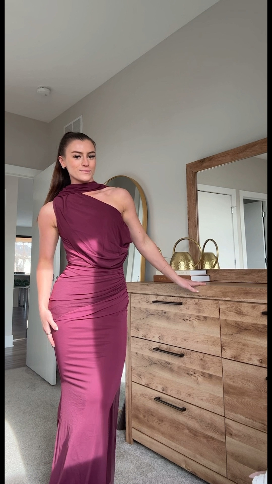 wedding guest dress with built in bra! I’m wearing a small 